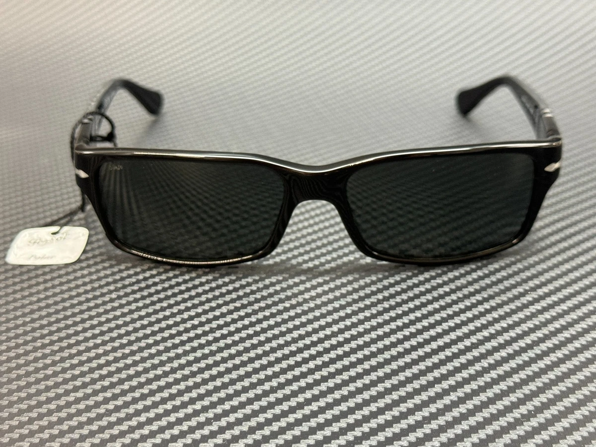 PERSOL PO2803S 95 58 Black Rectangle Men's 58 mm Polarized Sunglasses