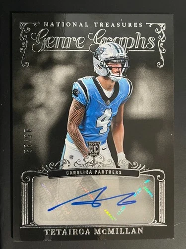 2025 Panini National Treasures Genre Graphs Tetairoa McMillan RC ROOKIE AUTO /99