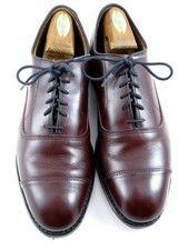 Allen Edmonds "PARK AVENUE" Men's Leather Cap-Toe Oxfords 9.5 D Burgundy 718N