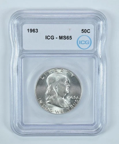 1963 Franklin Half Dollar MS65 ICG *9672