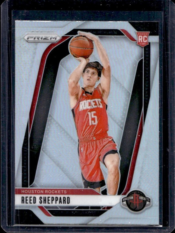 2024-25 Panini Prizm Reed Sheppard RC Silver Rookie #268 Rockets