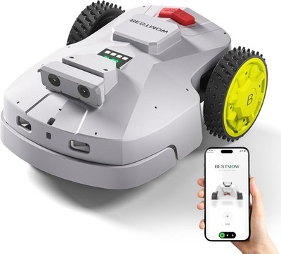 BESTMOW Robotic lawn mower 1.5 Acre with Activation code, Used