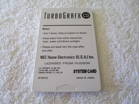 CD SYSTEM CARD TURBOGRAFX 16 CD PLAYER HU CARD PREOWNED TESTED WORKING