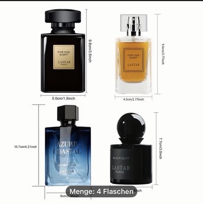 [Herren Parfüm Set] Vier verschiedene Parfümstile, Patchouli  Vanille Holz Düfte