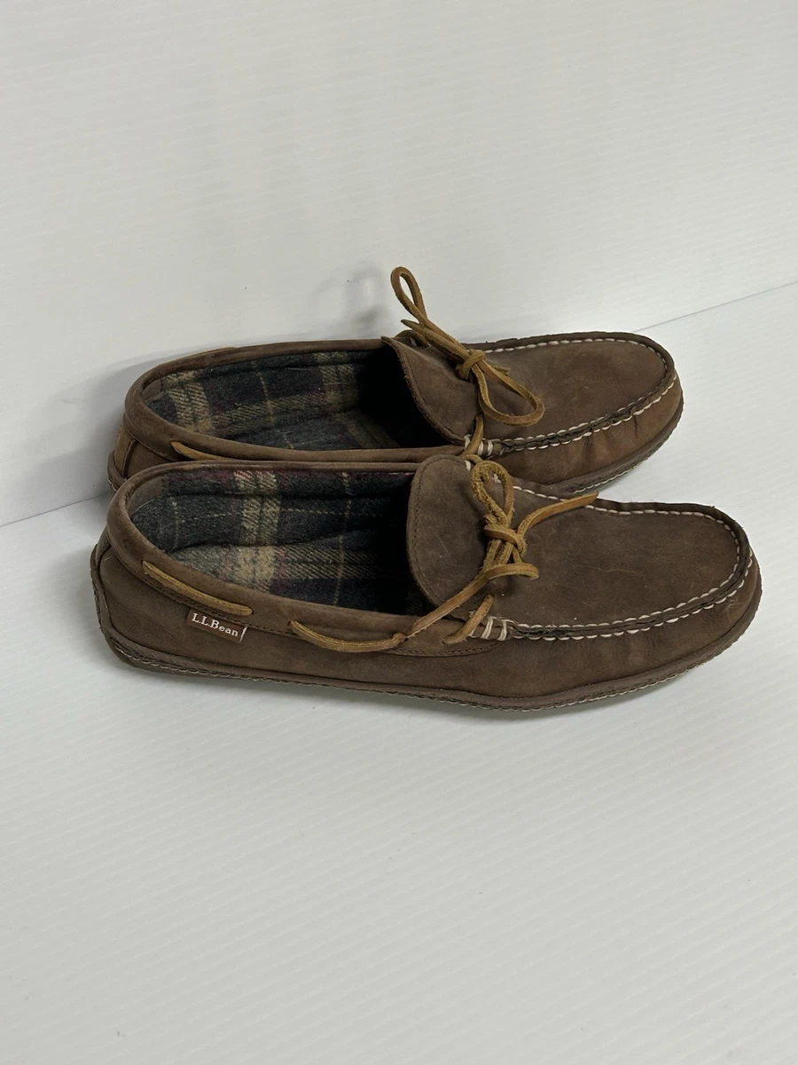 L.L.Bean Wicked Good Moccasins Men\'s Loafer Shoes Cozy Warm Slip on Slippers 10W L.L. Bean | Shoes | Ll Bean Brown Suede Wicked Good  main image 4