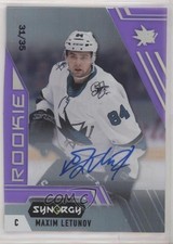 2020-21 Upper Deck Synergy Rookie Auto Purple 31/35 Maxim Letunov #91 Auto 0gn4