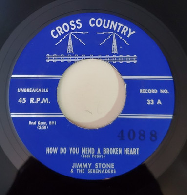 Jimmy Stone HOW DO YOU MEND A BROKEN HEART (COUNTRY 45) #33 PLAYS VG+ TO ++