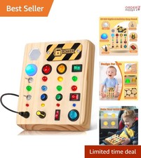 Montessori Busy Board Toys for Toddlers Educational Sensory Light-Up Play