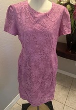 NWOT $228 Rachel Parcell Cap Sleeve Lace Sheath Dress- Stunning Orchid Color- 12