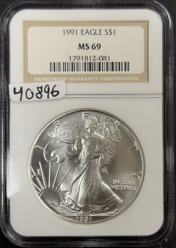 1991 Silver Eagle - NGC MS69 ( 40896 )