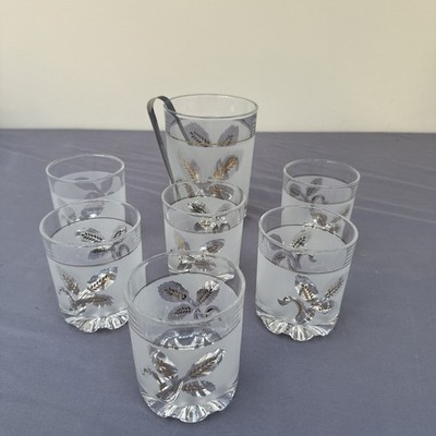 Devalbor Italy Eiskübel mit Original Zange und 6 Gläsern. Vintage.   (B52)