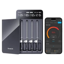 GoveeLife Digital Meat Thermometer Wireless with 4 Probes, WiFi Bluetooth Food T