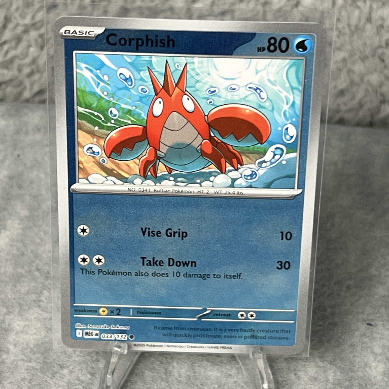 Corphish Reverse Holo 033 Pokemon Card Common ME01: Mega Evolution NM