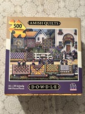 Dowdle Amish Quilts Art 500-Piece Multicolor Jigsaw Puzzle 16x20 Made in USA