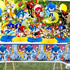 SONIC GAME MOVIE PARTY SUPPLIES BIRTHDAY DECORATION BALLOON TABLEWARE CUP PLATE