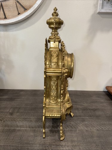 Hermoso reloj de latón estilo imperial palomas hecho en ITALIA sin llave sin probar - Imagen 7 de 13