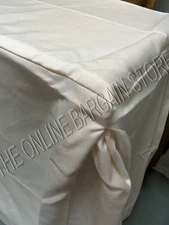 Frontgate Pleated Kitchen Dining Outdoor Tablecloth Spectrum Eggshell 50x18 