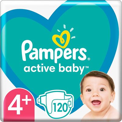 Pampers Premium Protection Windeln Größe 4+ (10-15kg) Active Baby 120 Stück