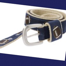 NWT Boys 3-4 Gymboree JUNIOR LINEBACKER Football Woven BELT Navy Blue Brown