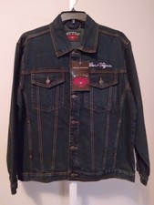 Las Vegas Stylo Jean Denim Jacket Butterfly Rhinestone Embellished Casual Nwt