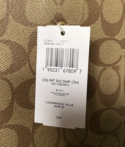 NWT Coach Disney X Coach Dempsey Carryall In Signature Canvas With Patches CC873 - Picture 8 of 12