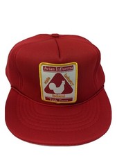 Vintage Avian Influenza Task Force Mesh Snapback Trucker Hat Broken Read