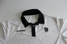 Shield Omnishield White Black Logo Athletic Polo Large L
