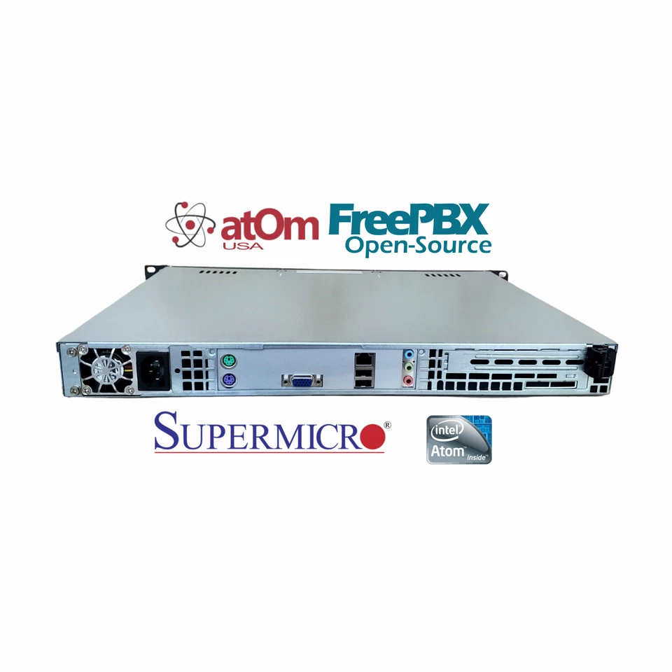 Supermicro Asterisk Elastix FreePBX Trixbox PBX C512 4GB 1U Rack 4 FXO FXS - Image 2 of 4