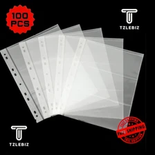 100 Sheets Currency Pages 3‑Pocket Sleeves – Archival Quality for Paper Money