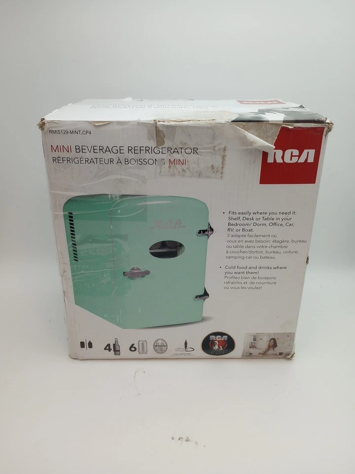 RCA RMIS129-MINT Mini Fridge, Mint, 0.15 cubic feet View in Your Room..90 - Image 4 of 4