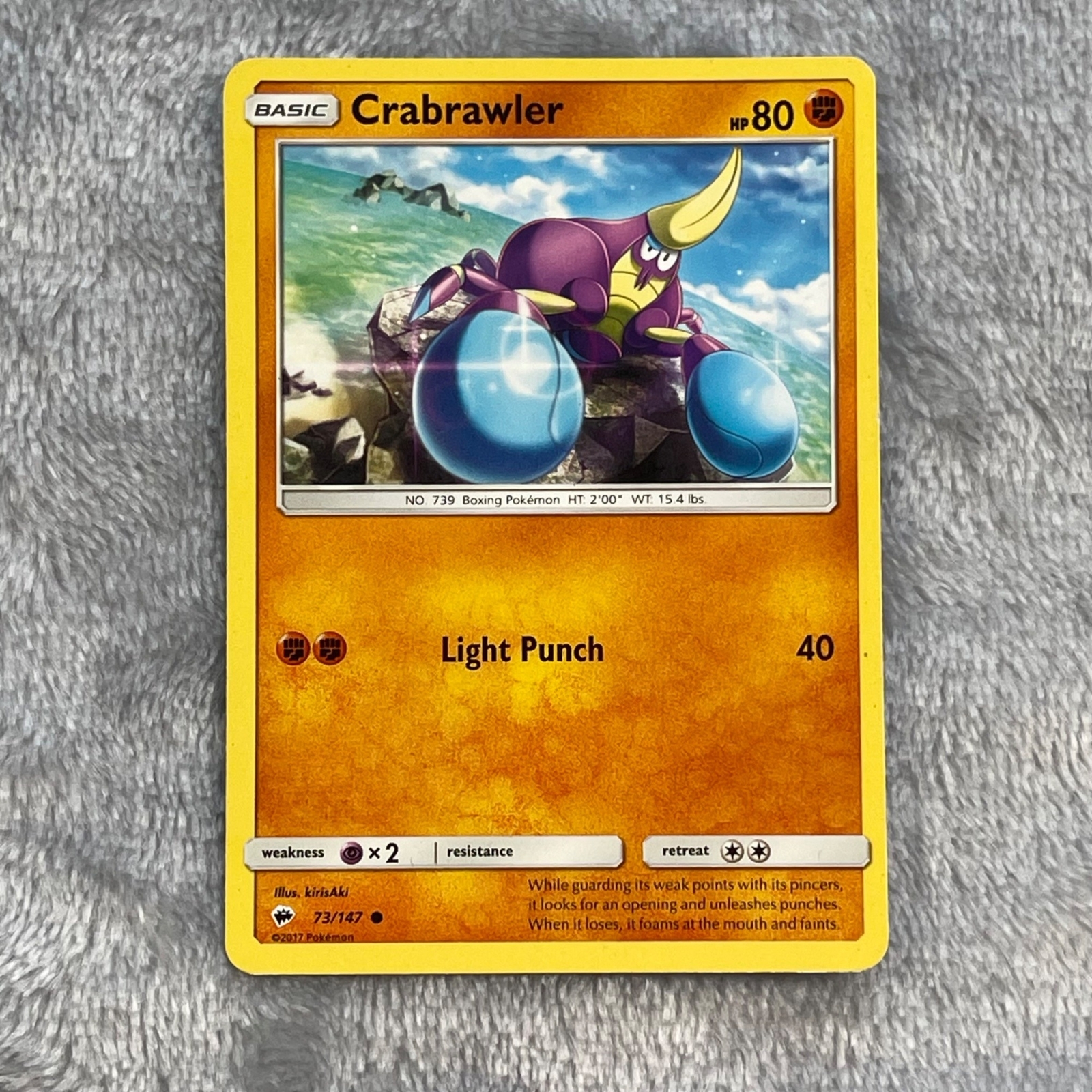 Crabrawler 73/147 - Burning Shadows - Common - Pokemon Card TCG - MP