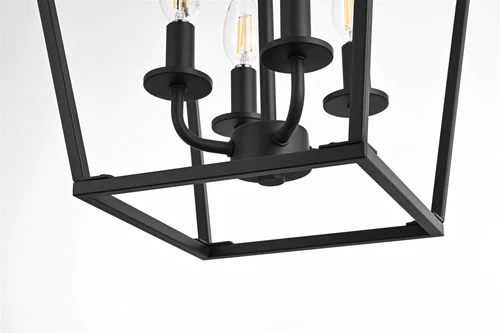 Living District Gage 12" Lantern Pendant In Black - Picture 5 of 8