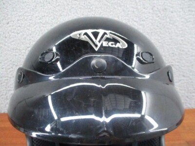 VEGA Black Motorcycle Helmet Snell M2000 Dot Fiberglass X-680