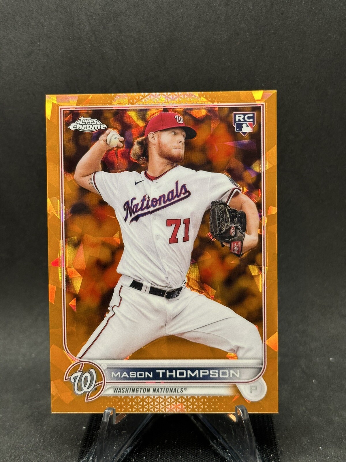 2022 Topps Chrome Sapphire Mason Thompson Rookie Orange /25 #38 Nationals RC