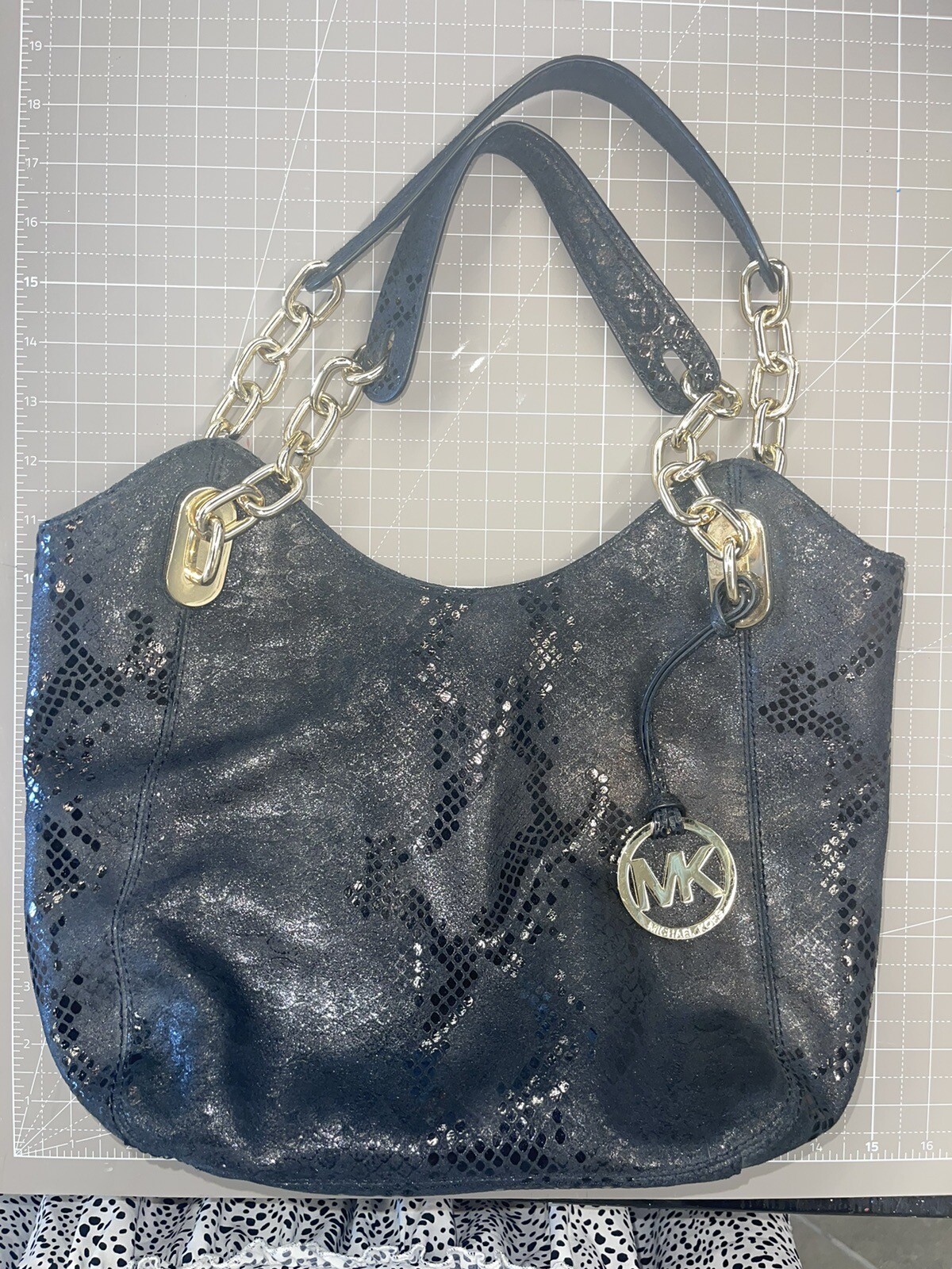 Michael KORS Rare Black Python Embossed Leather (… - image 2