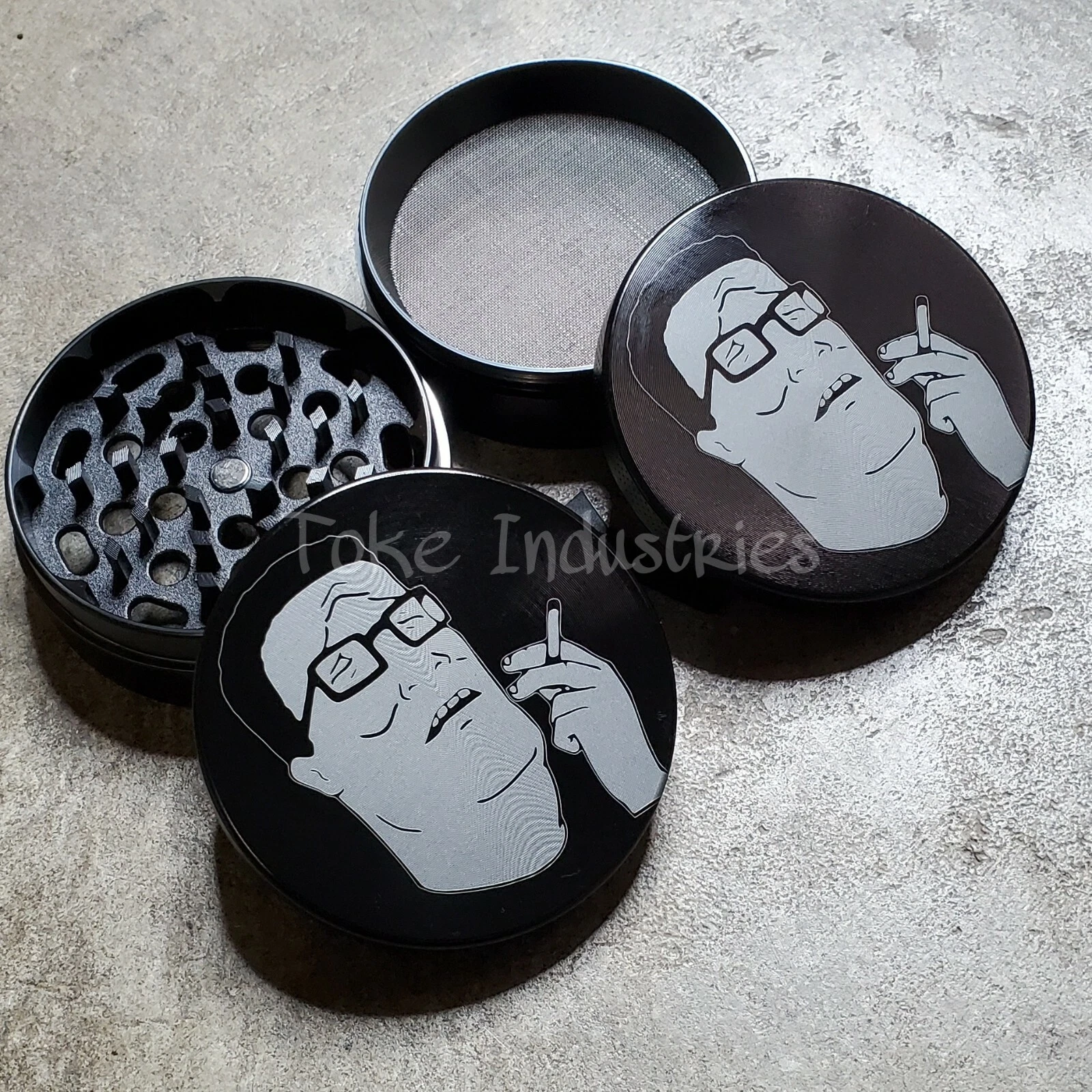 Hank Hill Smoking King Of The Hill Grinder For Cooking Herbs Spices 2.5" 63mm LG