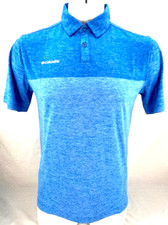 NEW Columbia Golf Omni-Wick Low Flyer Polo SS Blue Two Tone Shirt Men's M