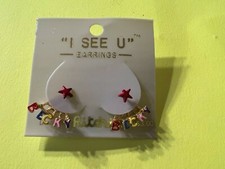 Vintage Girls Earrings - Becky - New Old Stock 1980's