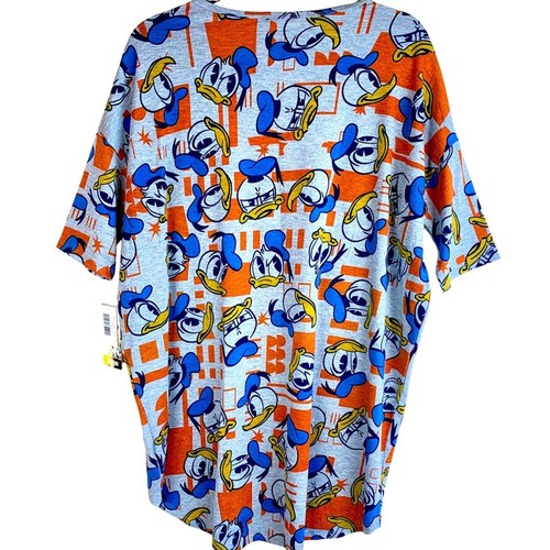 LuLaRoe Disney Collaboration Irma Tunika Top High Low Dolman Donald Duck Gesichter - Bild 9 von 11