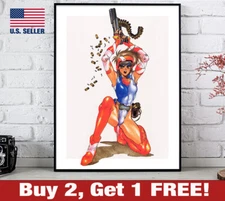 Intron Depot Masamune Shirow Girl Bullets 18" x 24" Anime Poster Print Man Cave
