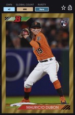 TOPPS BUNT 2020 - MAURICIO DUBON RC -BOWMAN HERITAGE BASE GOLD SF [DIGITAL CARD]
