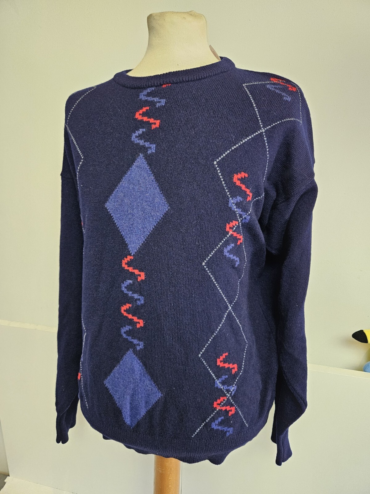 Mackinnon Of Scotland Jumper 100% Pure New Wool Men’s Vintage Pullover Pro UK image 4