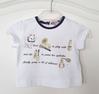 Entzückendes Monnalisa Marie Aristocats Kurzarm T Shirt Gr 3 M 56 62 Neu NP63,00