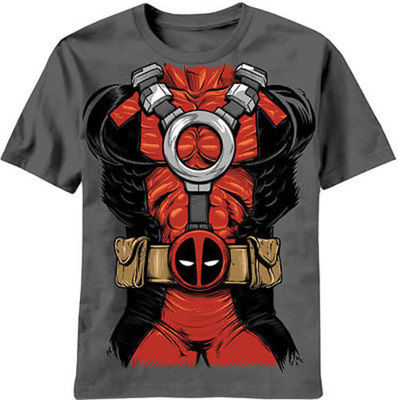 Offiziell Lizenziert Tot Pool Deadpool Kostüm Hero Marvel Comics Hemd XL