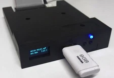 Amiga Gotek Floppy USB Emulator.  OLED Display + Blue LED (Black)
