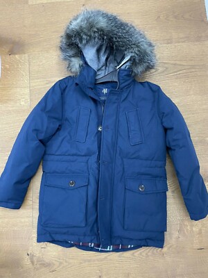 Marc O'Polo Kinder Mantel Jacke 128 mit Kapuze Blau Neu