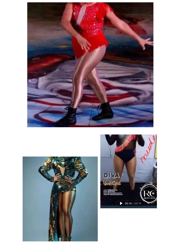 70D Plus Size Glossy Pantyhose Tights Anti-Run Oily Shiny Dance Stockings 220lbs - Image 4 of 4