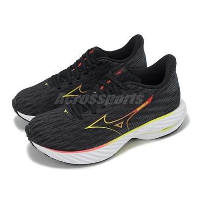 Mizuno Wave Rider 28 Grey Yellow Road Running Jogging Shoes