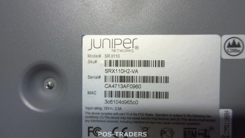 JUNIPER SRX110H2-VA SRX110 Brama 8x FE Firewall VPN BEZ ZASILACZA / + 2x UCHWYTY RACK - Zdjęcie 4 z 4