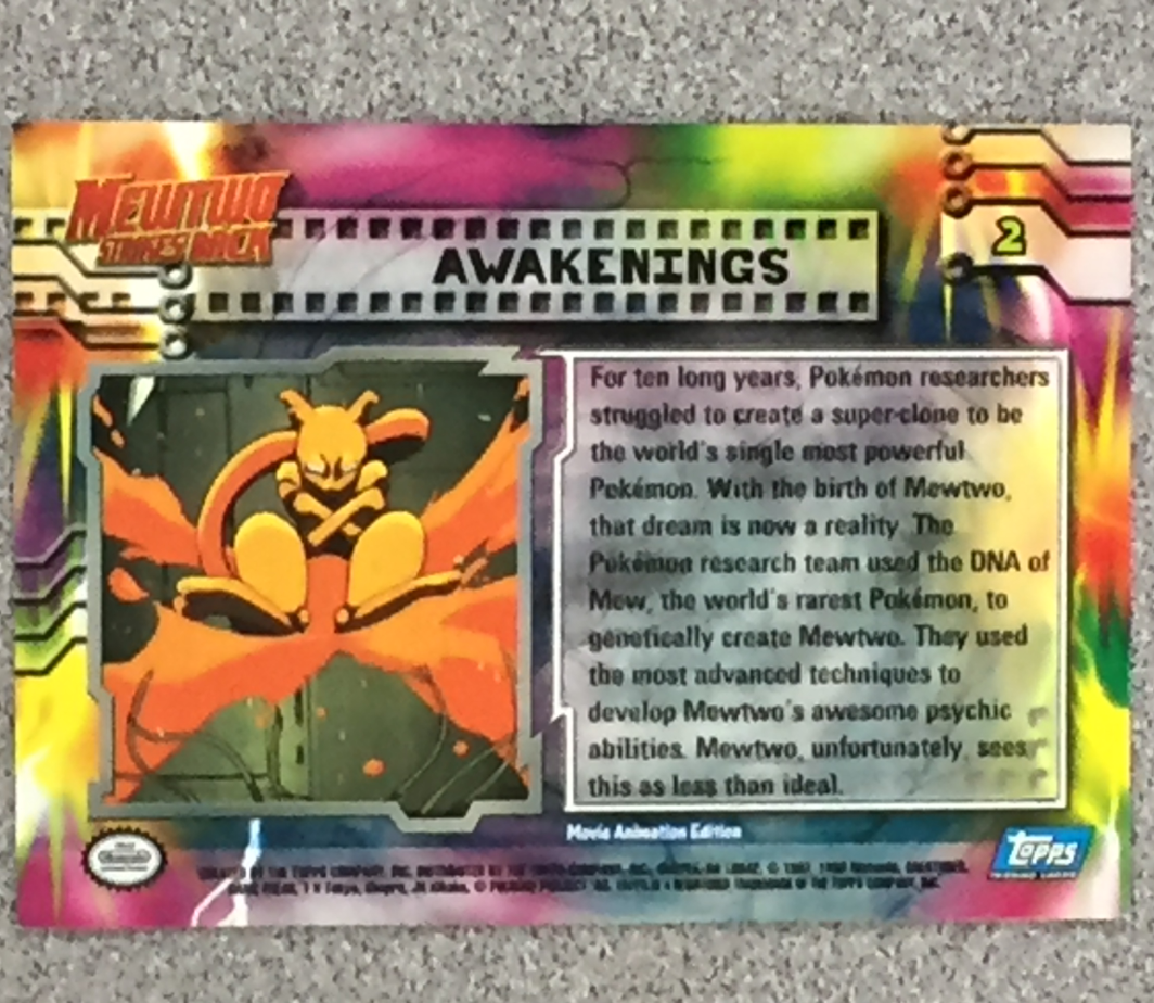 pokemon cards mewtwo strikes back 1999 - TOPPS - POKEMON - #2 AWAKENINGS - 1X MEWTWO STRIKES BACK - NM